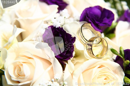 Image of golden wedding rings