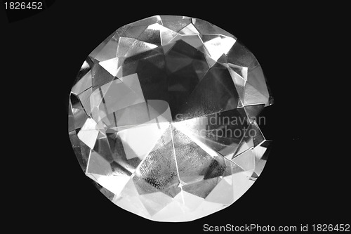 Image of diamond on the black background