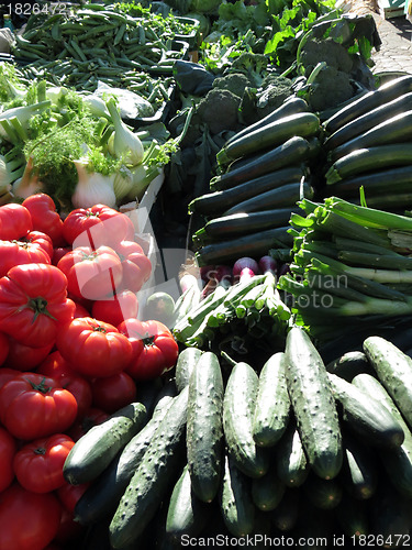 Image of Colorful vegetable market in Zagreb