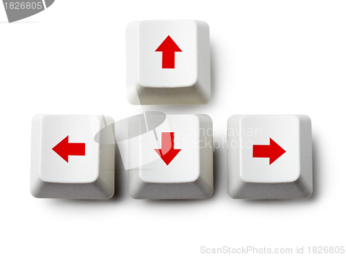 Image of Cursor arrow keys on white