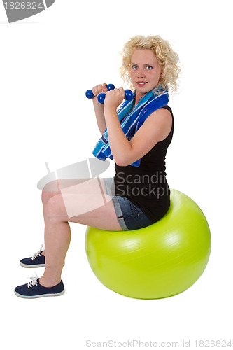 Image of Young woman working out