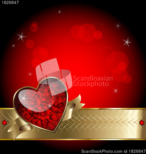 Image of Luxurious vector romantic background