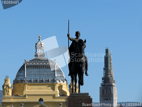 Image of Three landmark or sign in Zagreb