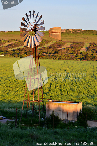 Image of windmill water pump
