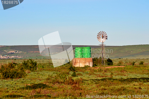 Image of windmill water pump