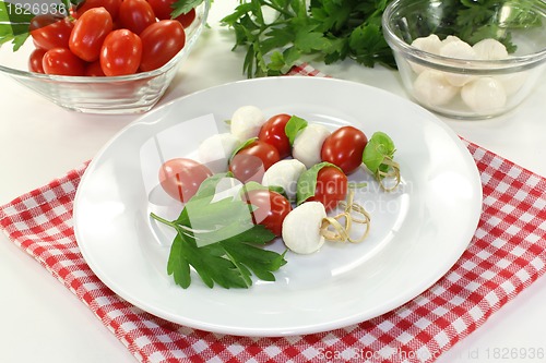 Image of mozzarella skewers