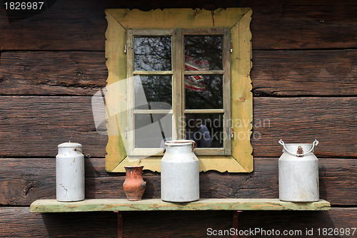 Image of Window on an old wooden farmhouse
