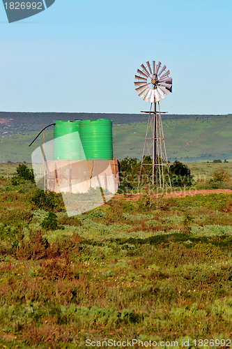 Image of windmill water pump