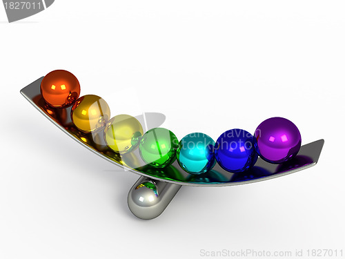 Image of Isolated color spheres 3d render