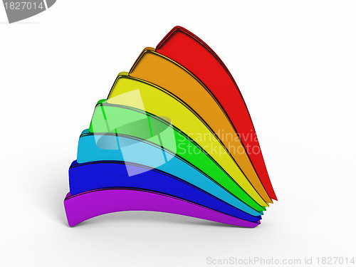 Image of Isolated rainbow figures 3d render