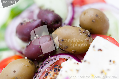 Image of Greek salad close up