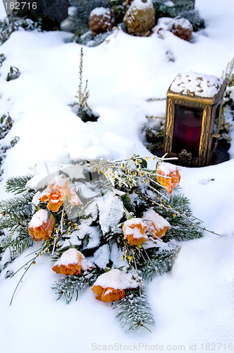 Image of Snowy rose bouquet