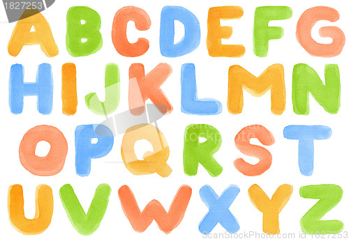Image of Watercolor alphabet
