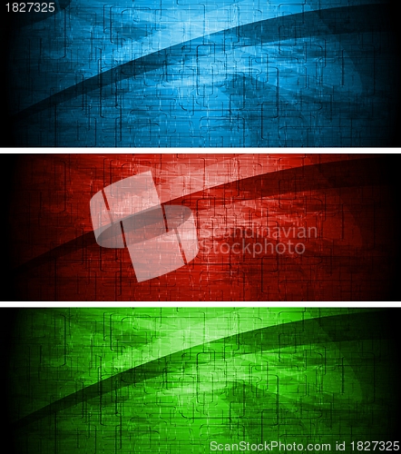 Image of Colourful textural banners