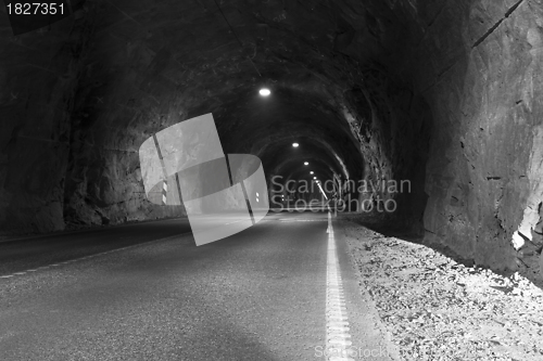 Image of tunnel for cars in norway, europe