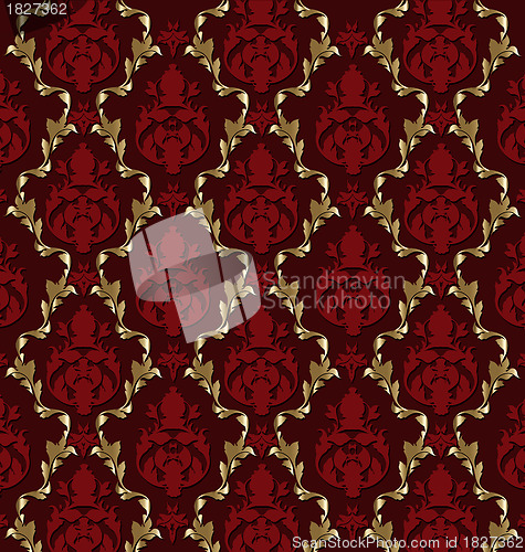 Image of Luxurious vector brocade pattern