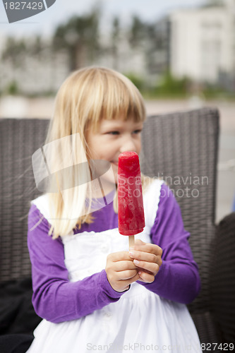 Image of Girl with popsicle