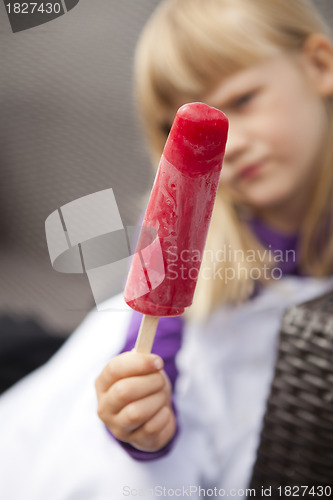 Image of Girl with popsicle