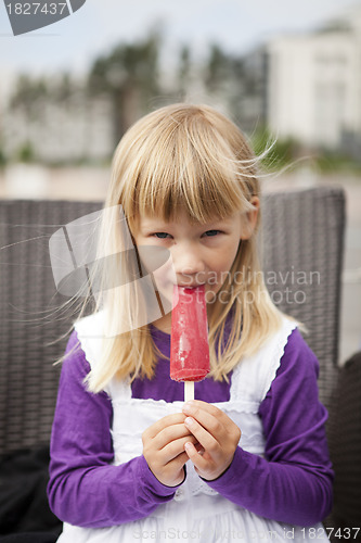 Image of Girl with popsicle