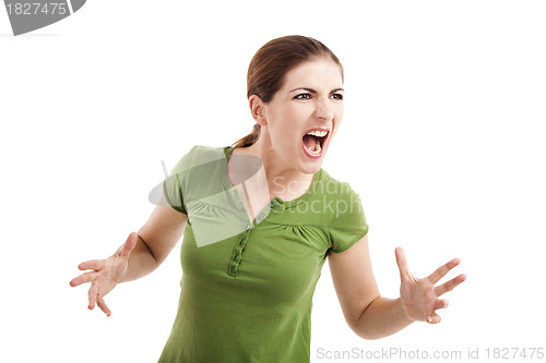 Image of Woman yelling
