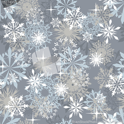 Image of seamless snowflakes background