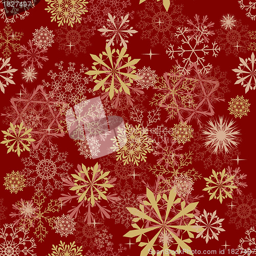 Image of seamless snowflakes background