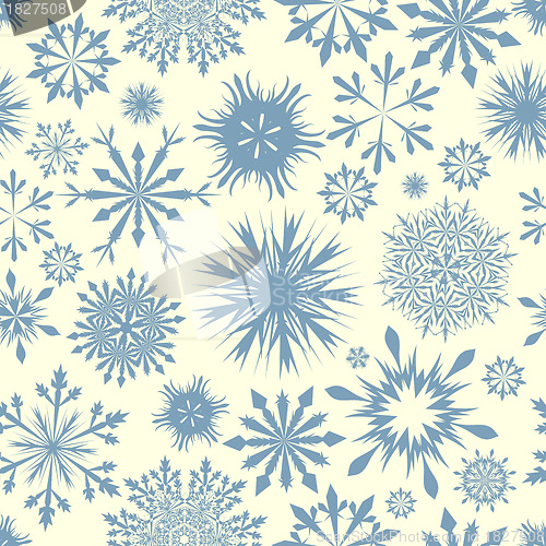 Image of seamless snowflakes background