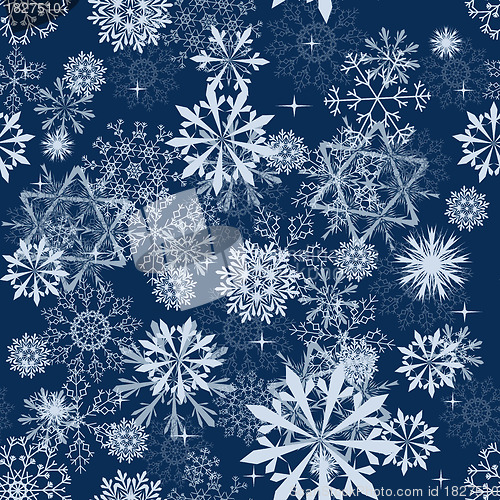 Image of seamless snowflakes background