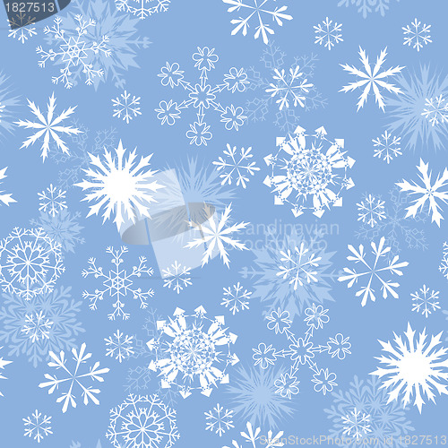 Image of seamless snowflakes background