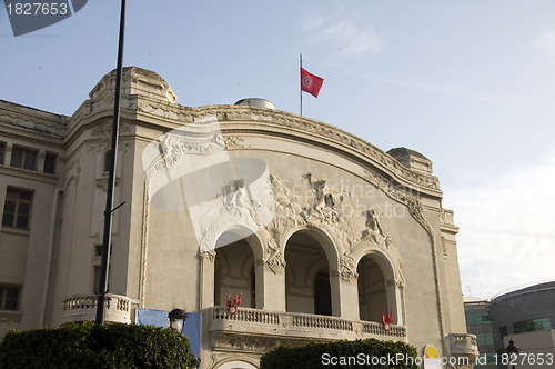 Image of The Municipal Theater Art Noveau style Avenue Habib Bourguiba Tu