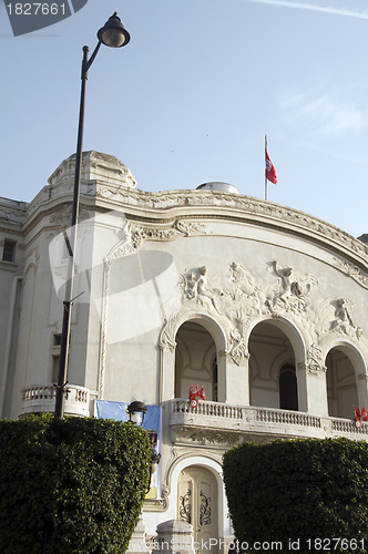 Image of The Municipal Theater Art Noveau style Avenue Habib Bourguiba Tu