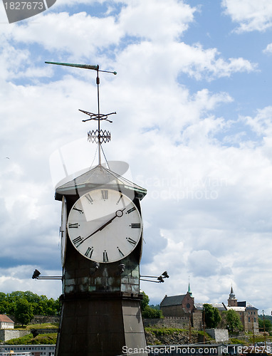 Image of Old clock in Oslo, Norway