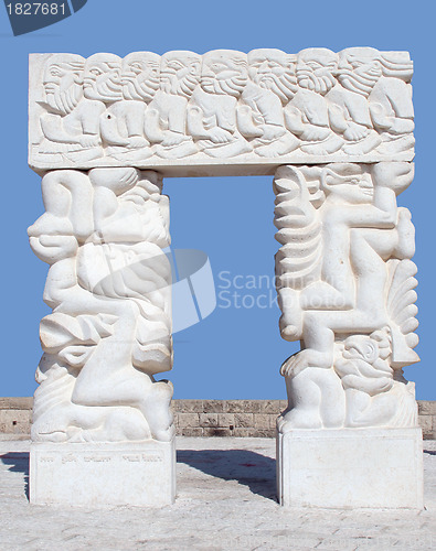 Image of Jacob's dream, Statue in Jaffa