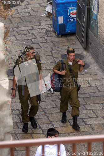 Image of Jerusalem, Members of the Israeli Border Police in the Old City