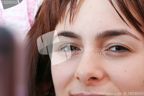 Image of Beautiful young woman face. 