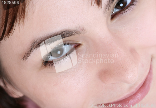 Image of Beautiful young woman face. 