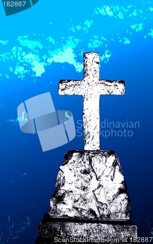 Image of Surreal cross blue