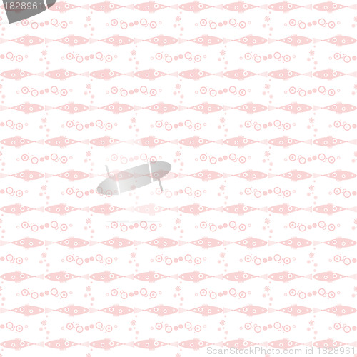 Image of Seamless fish and floral pattern