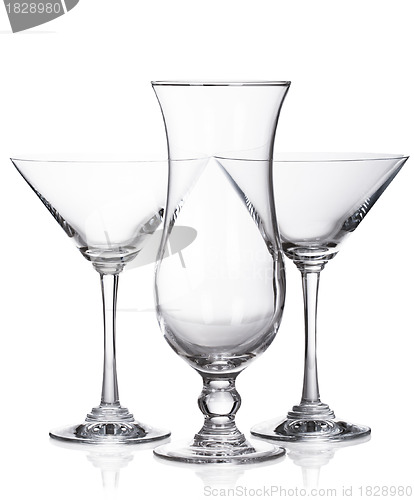 Image of Hurricane and martini glasses isolated on white background