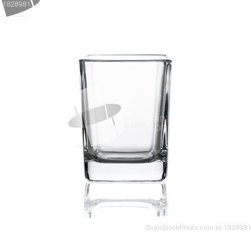 Image of vodka shot isolated on white background