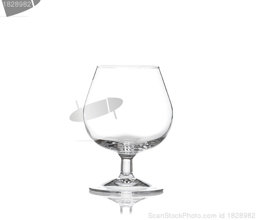 Image of cognac glass isolated on white background