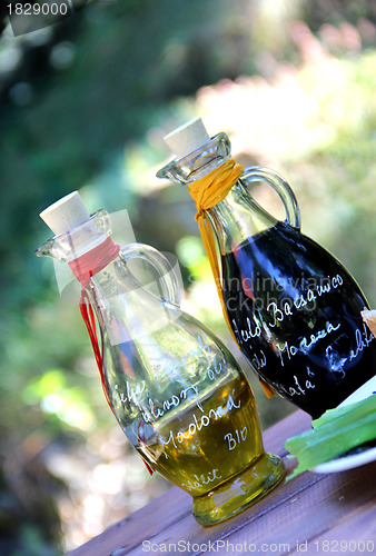 Image of Balsamico vinegar and olive oil 