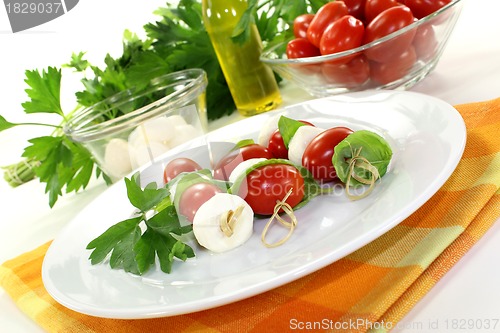 Image of mozzarella skewers