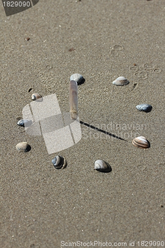 Image of sundial at the beach