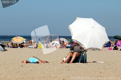 Image of parasol on the beach