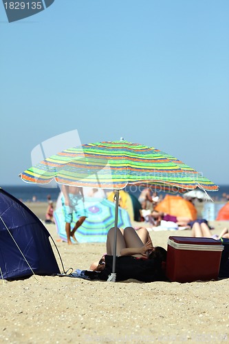 Image of parasol on the beach