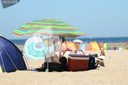 Image of parasol on the beach