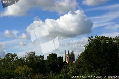 Image of landscape with a tower