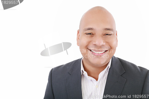 Image of Handsome businessman smiling - isolated over a white background