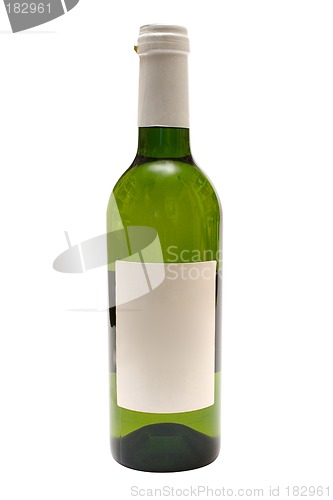 Image of White Wine w/ Blank Label (Path Included)